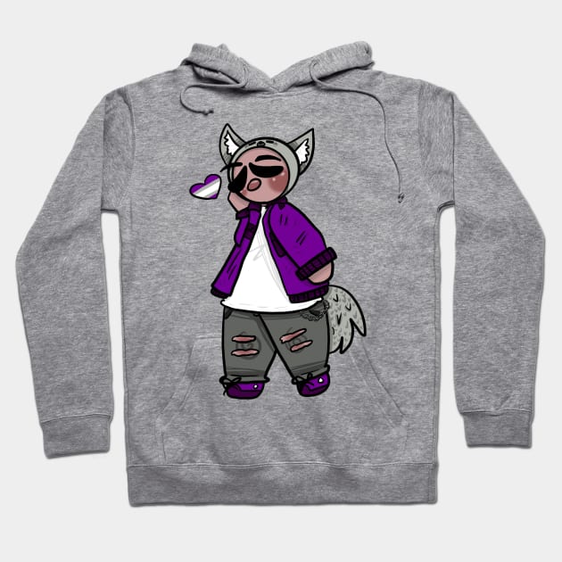 gray-ace whoman Hoodie by Shard Art